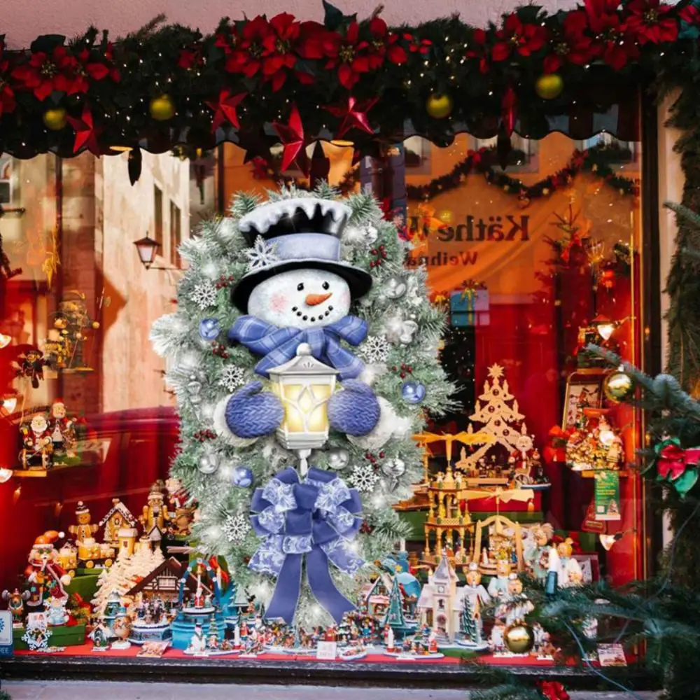 

Pvc Window Decal Wide Application Wall Party Decor Reusable Snowman Wreath Christmas Decoration Stickers Christmas Stickers 2023