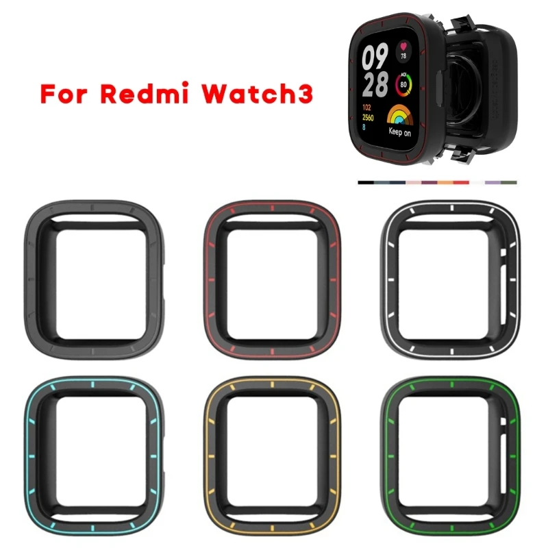 

Совместим с умными часами Redmi Watch 3, защитный легкий прочный силиконовый корпус, защита-корпус, противоударный чехол
