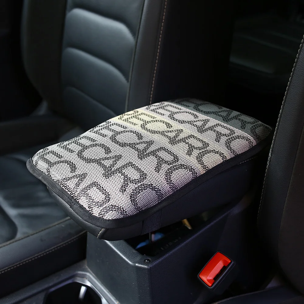RECAR Fabric JDM Car Auto Armrest Pad Cover Center Console Box Cushion Mat Fit Universal | Automobiles Seat Covers