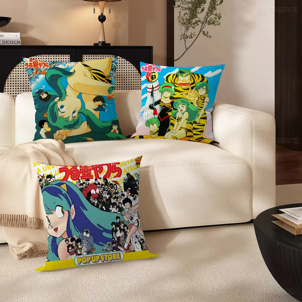Urusei Yatsura Anime Stitch Lucky Dragon Pillow Cover Sofa Cushion Home Room Decoration Children Gift