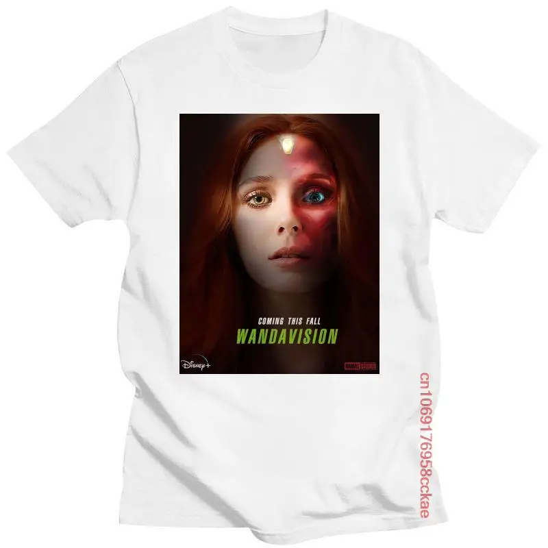 

Wandavision-Camiseta de bruja escarlata para hombre y mujer, de manga corta Camiseta negra 2Xl S, camiseta de calidad Superior