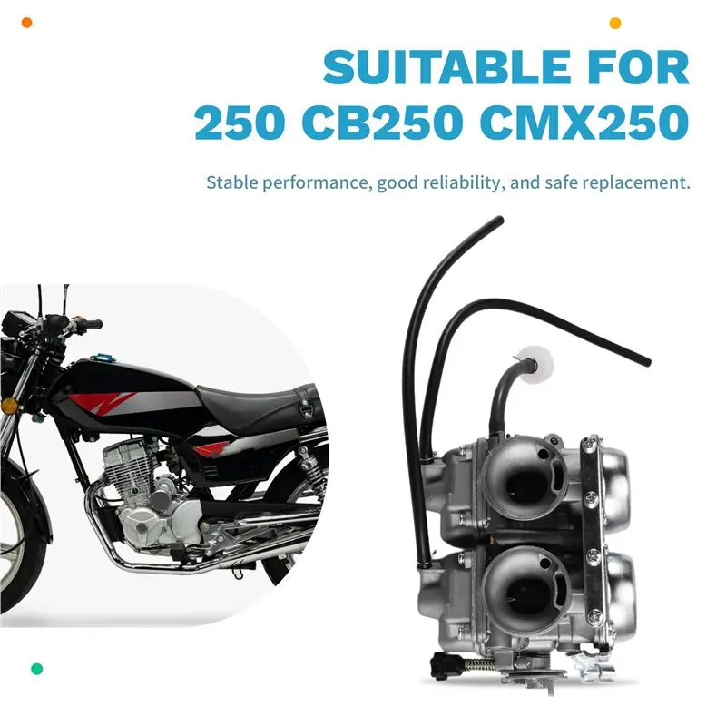 Фото Карбюратор для мотоцикла 26 мм, двухцилиндровый, для Honda Rebel 250, CB250, CMX250, CA250, CBT125, SPD26J, Qianjiang150, модель PD26JS-X59A №3