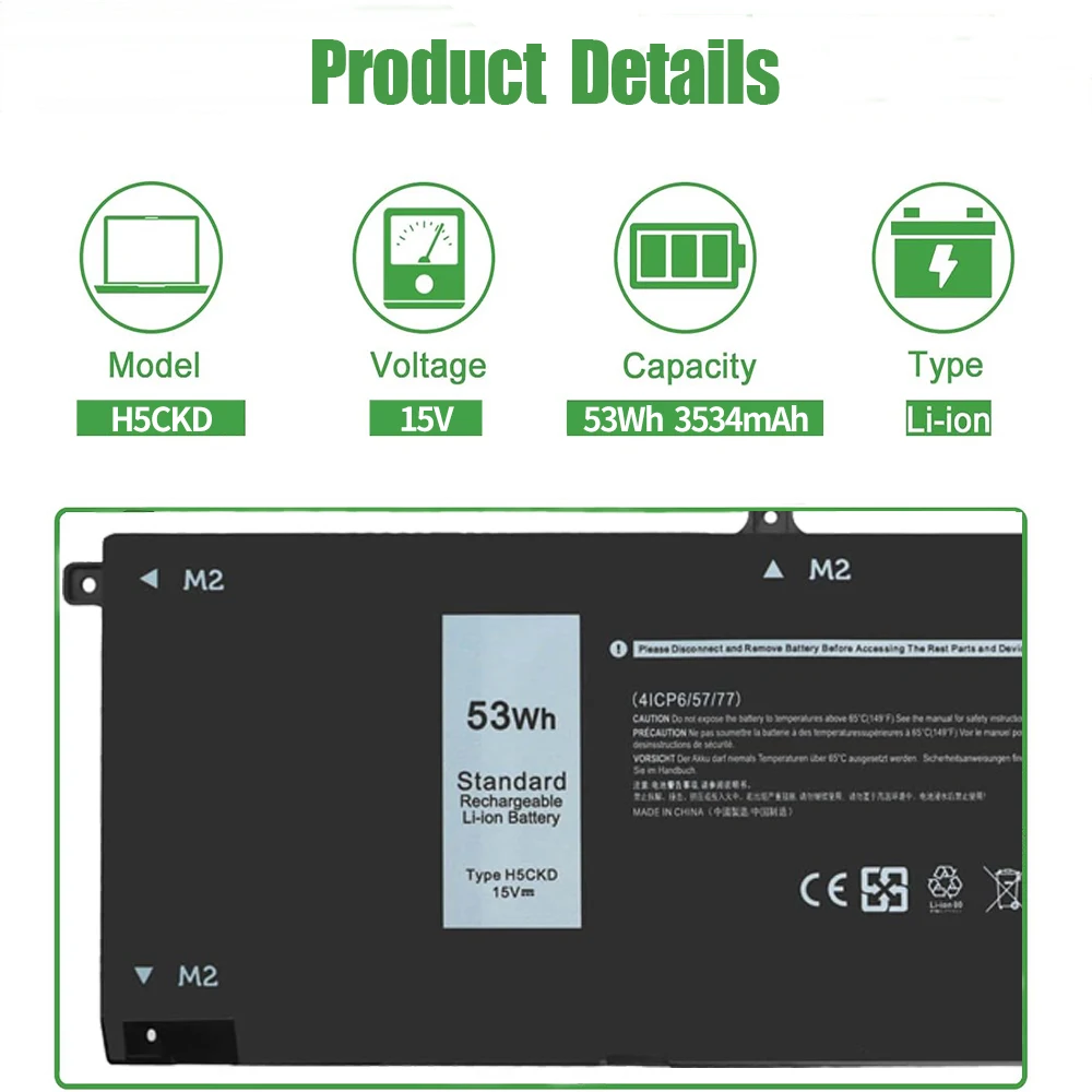 Фото Аккумулятор SKOWER JK6Y6 H5CKD для Dell Inspiron 5408 5409 5501 5502 5508 5509 Vostro 5300 5301 5401 5402 Latitude 3410 3510 P129G №5
