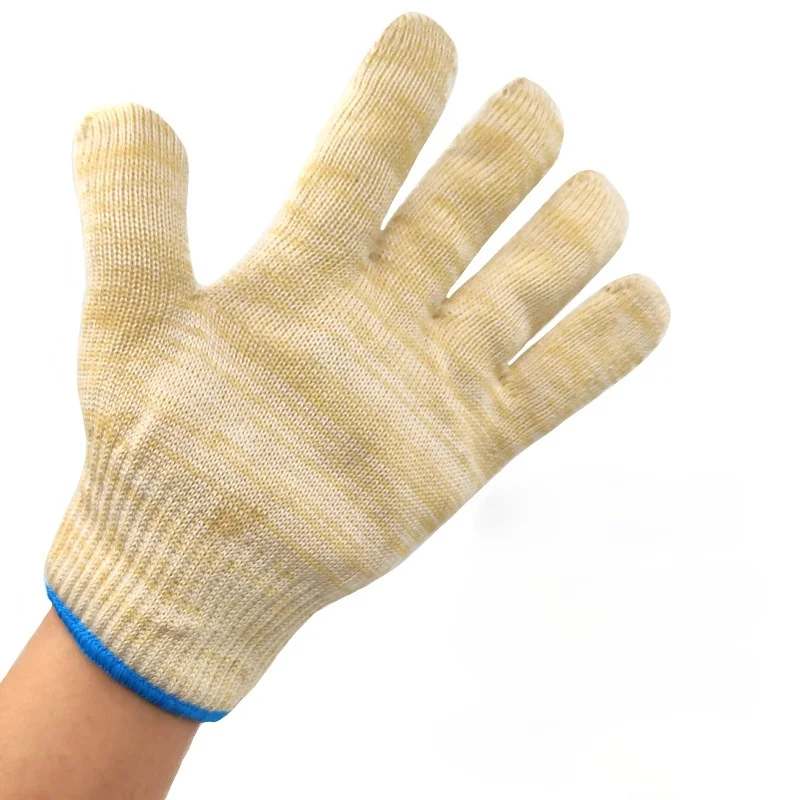 1pair Aramid High-temperature Resistant Gloves Oven Mitts Knitting Heat Insulation Workshop Mould Gloves BBQ Kitchen Oven Gloves
