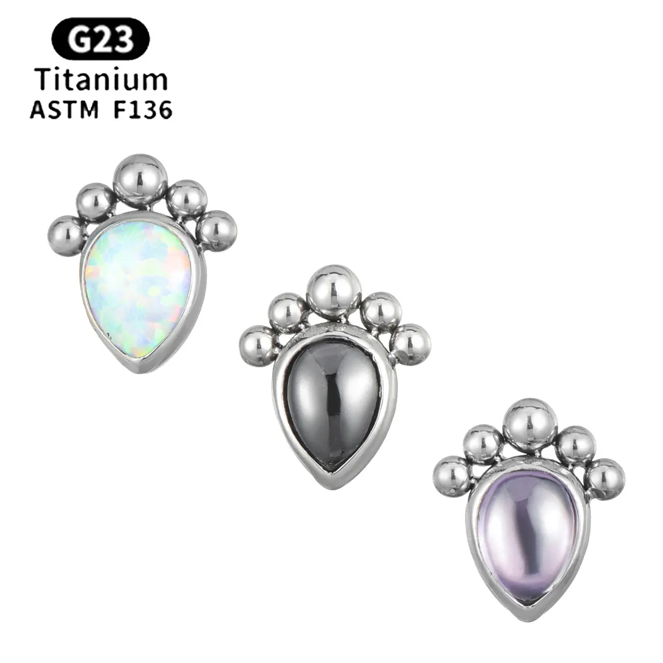 G23 титановые перфорированные плоские серьги-гвоздики для губ гвоздей