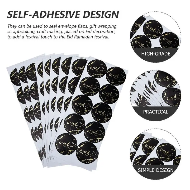 

10Sheets Eid Mubarak Sealing Sticker Delicate Gift Tag Label Sticker DIY Sticker