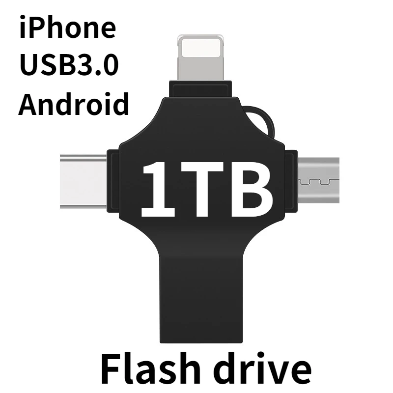 

USB Flash Drives Type C Otg Usb Flash Drive 3.0 for Iphone Ipad Android 64gb Pendrive 4in1 Mini Usb 1TB High Speed