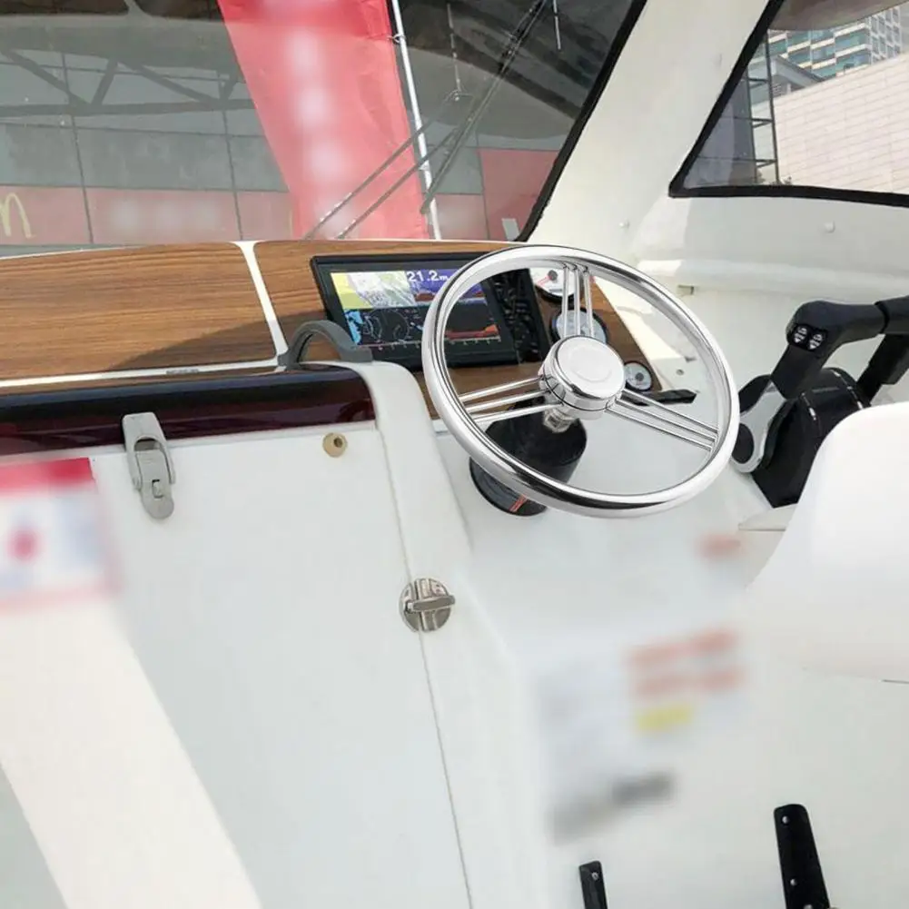 

Рулевое колесо для лодки, 13,5 дюйма, 9 спиц, полированное цветное Высокопрочное рулевое колесо из нержавеющей стали для домов на колесах