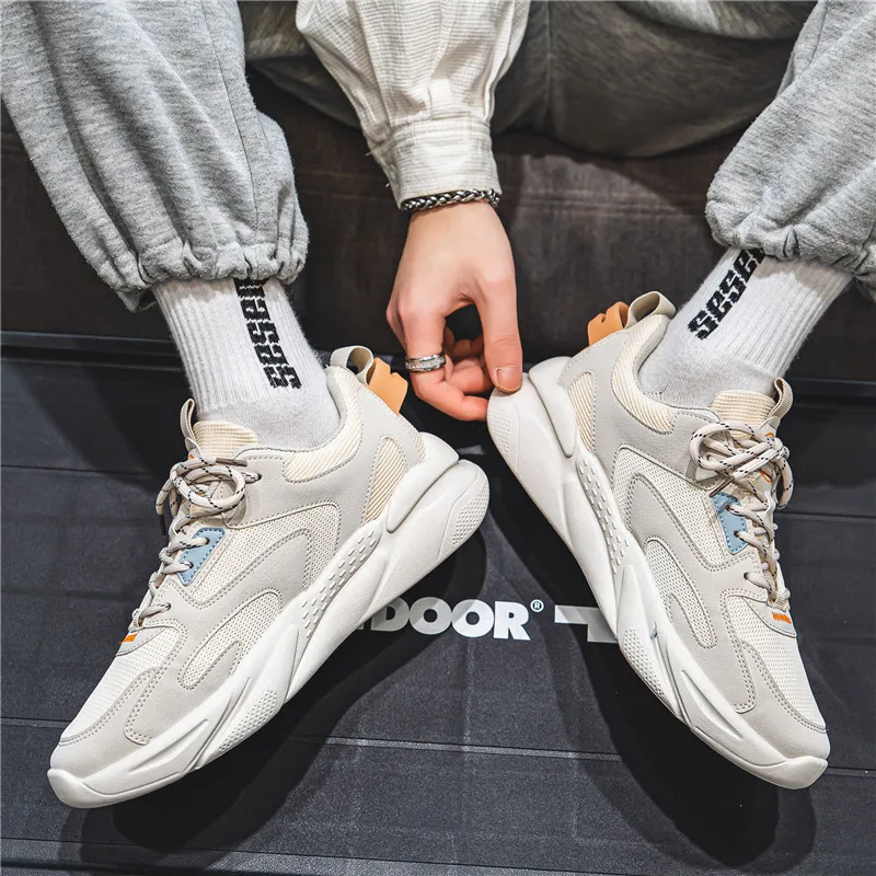 Breathable Comfortable Casual Sneakers Men's  Adult Teenagers Outdoor Running Shoes Walking Shoes School Sports Shoes 39-44