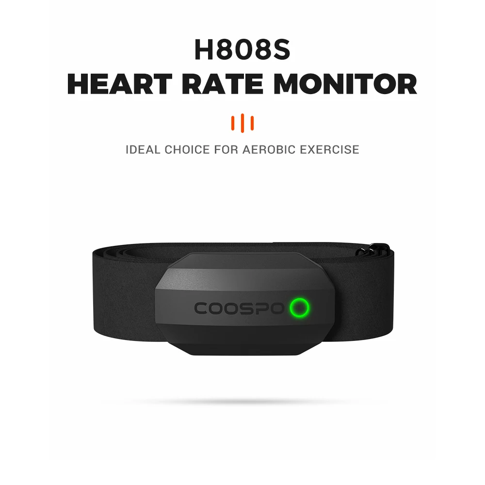 

Датчик сердечного ритма CooSpo H808S, двухрежимный ANT Bluetooth с нагрудным ремешком, монитор для занятий спортом, велокомпьютер