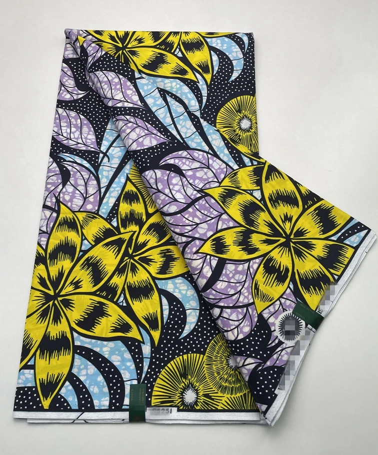 

Ankara African Prints Batik Fabric Guaranteed Veritable Wax Patchwork 100% Cotton Tissu High Quality For Dress Decoration DIY