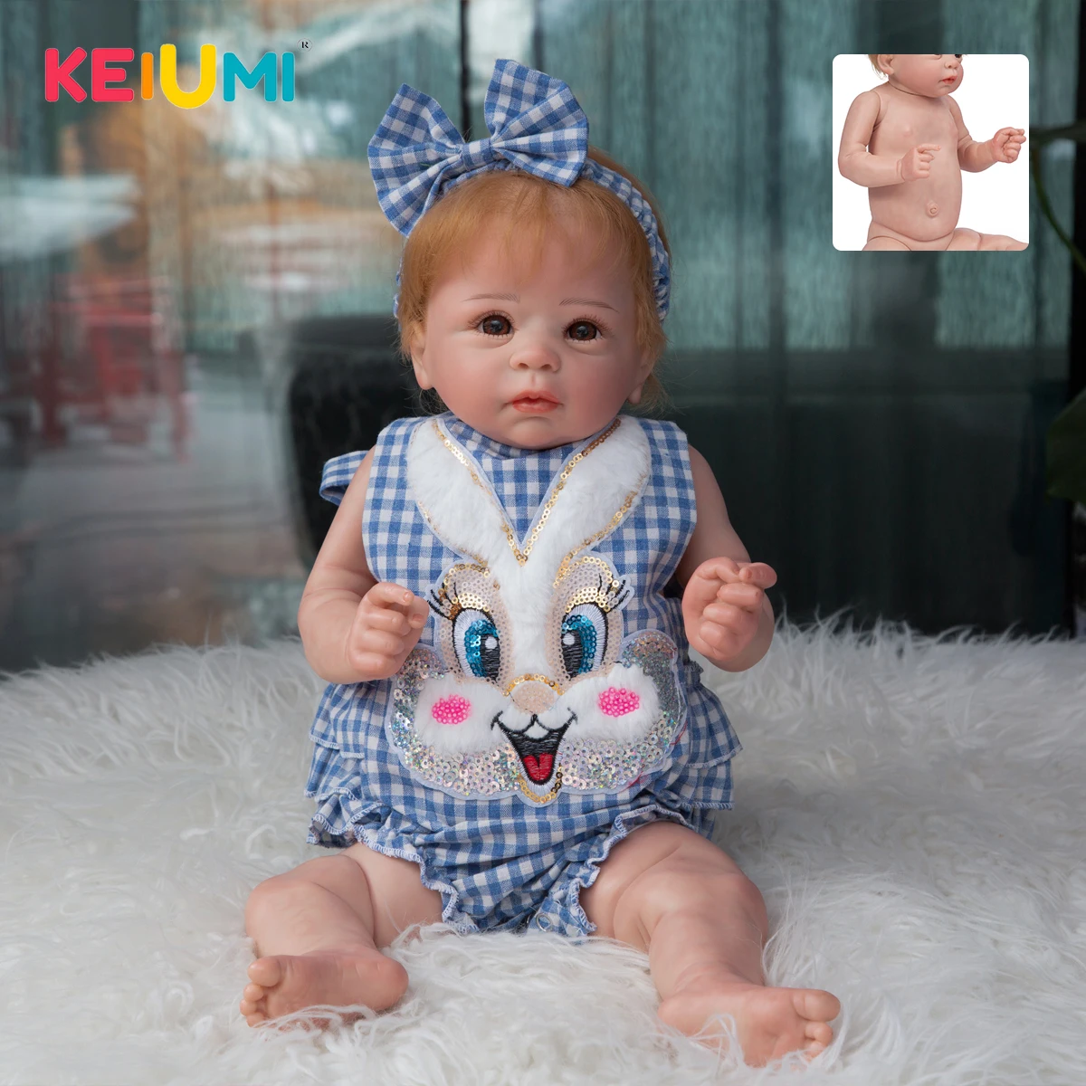 

3D-Painted Skin 22 Inch Reborn Boy Baby Doll Realistic Full Silicone Vinyl Boneca Bebe Reborn Toys For Children Birthday Gifts