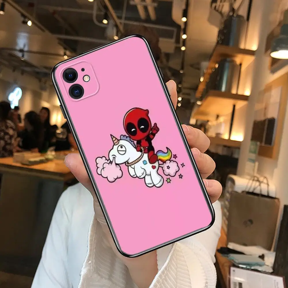 Фото Милые чехлы для телефонов Marvel Дэдпул для iphone 13 Pro Max, Чехол 12 11 Pro Max 8 PLUS 7PLUS 6S XR X XS 6 mini se, мобильный сотовый телефон №4