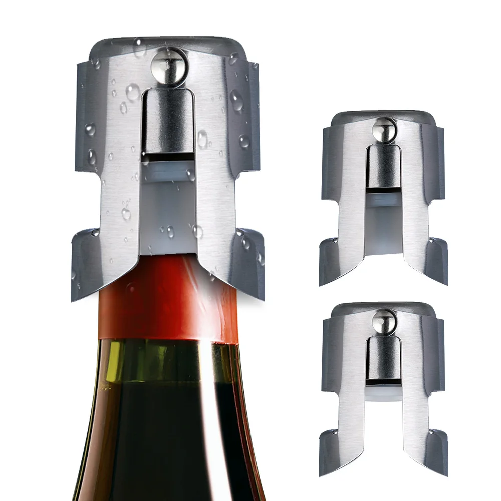 

304 Stainless Steel Sealer Bar Stopper Wine Bottle Cork Sparkling Wine Champagne Cap Champagne Cork Portable Sealing Machine