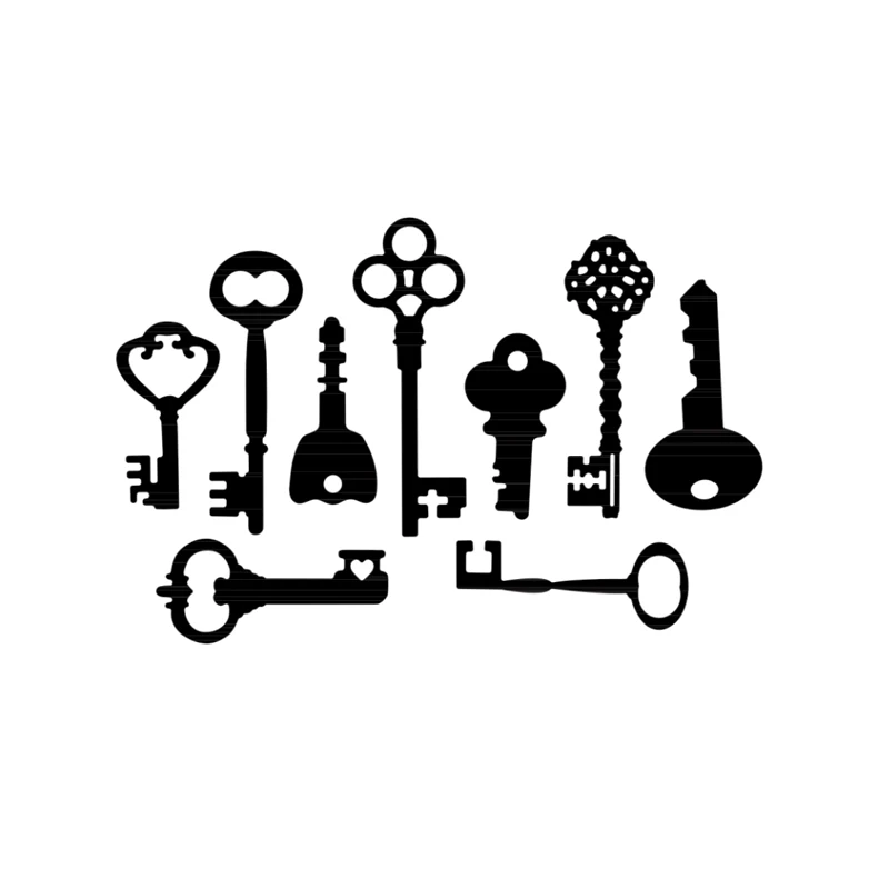 Набор винтажных ключей из 9 предметов металлические режущие штампы ремесла для