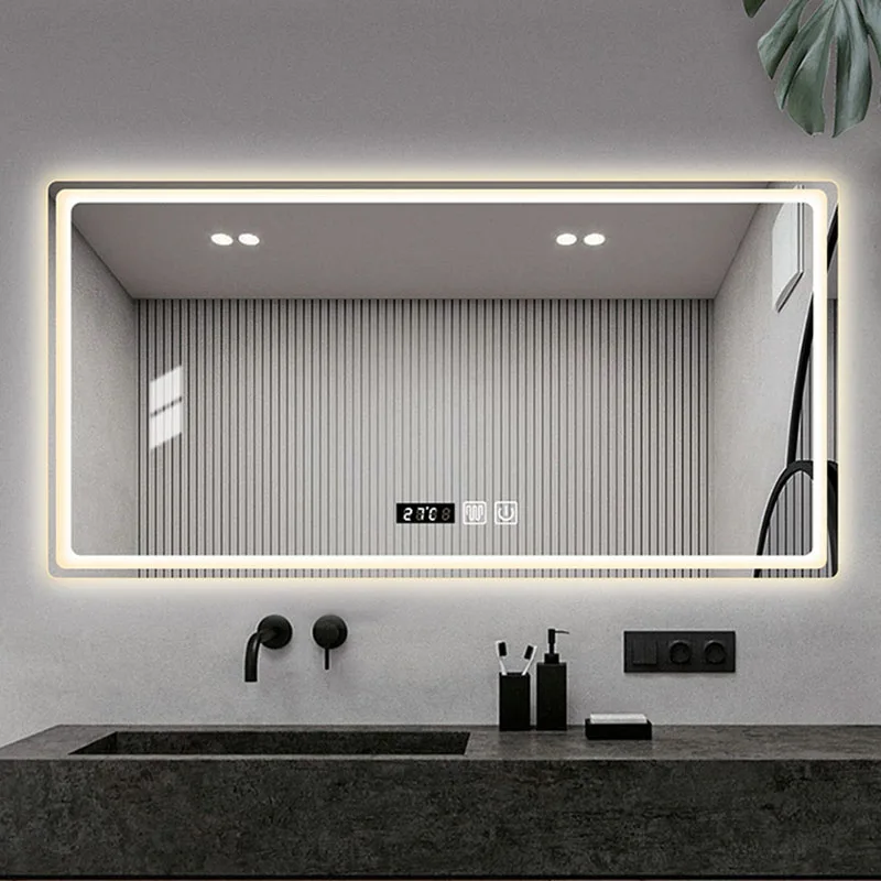 

Bluetooth Fogless Shower Bath Mirrors Large Full Body Lighting Bath Mirrors Bathroom Led Espejos Led Home Improvement WW50BM