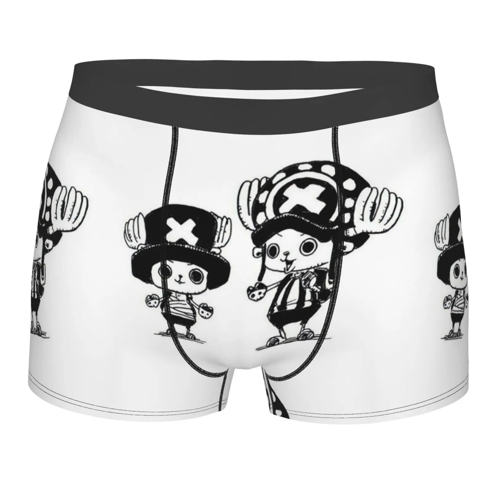 

Manga Anime Chopper King of Pirates Men Underwear Male Underpants Double Sides Printed Soft Breathable Machine Wash Polyester