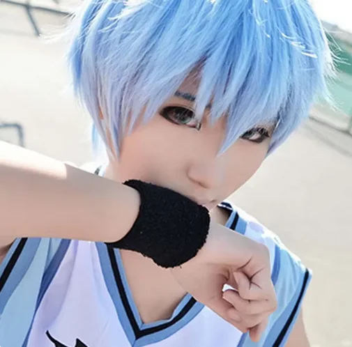 Kuroko no Basuke Seirin Tetsuya Wigs Cosplay Costume Kuroko's Basketball Men Women Short Synthetic Hair Party Wigs+WigCap