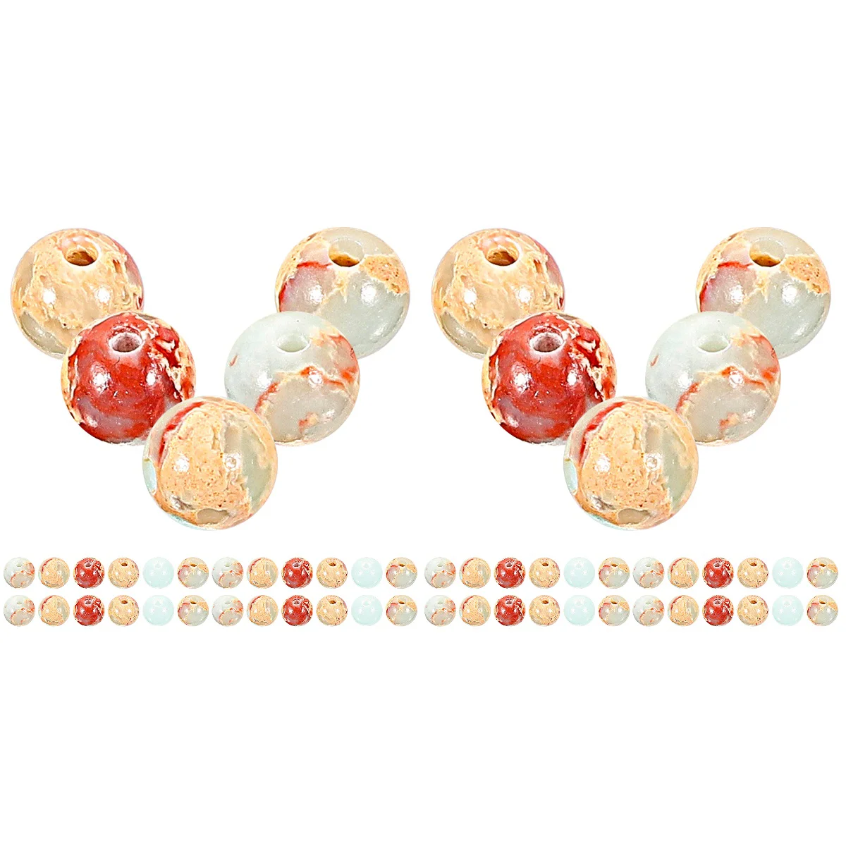 

Jasper Stone Beads Small Necklace Crafts DIY Jewelry Making Bracelet Loose Round