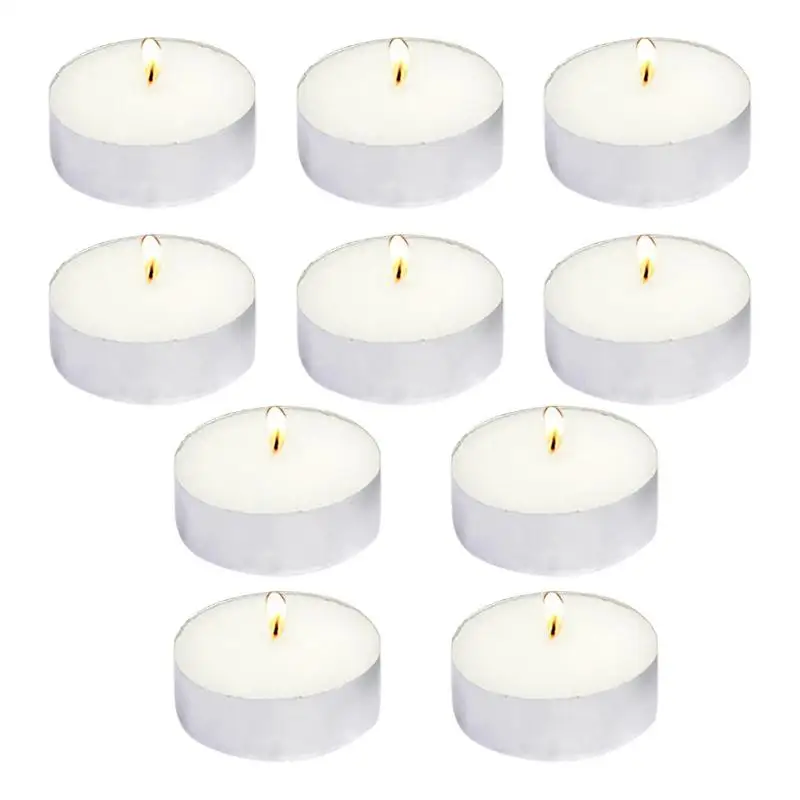 

Unscented Tealight Candles Christmas Smokeless Tea Light Candles In Cups Bulk 10pcs/Set Christmas Tealight Candle With 9 Hour