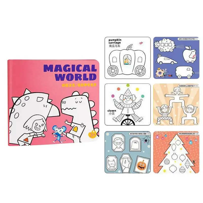 

Gouache Doodle Picture Book Useful Picture Book Kids Pocket Watercolor Coloring Book Pocket Watercolor Painting Books Bright