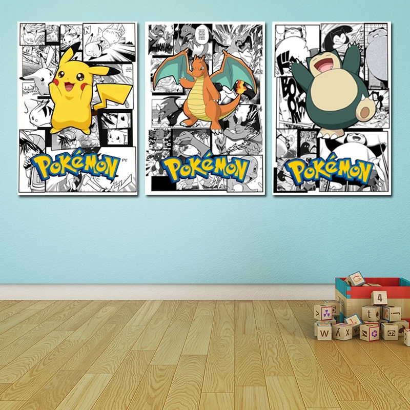 

Набор для алмазной живописи 5D DIY AB, аниме Покемон манга, стиль Пикачу, храп, Charizard, гостиная, детская спальня, украшение для дома