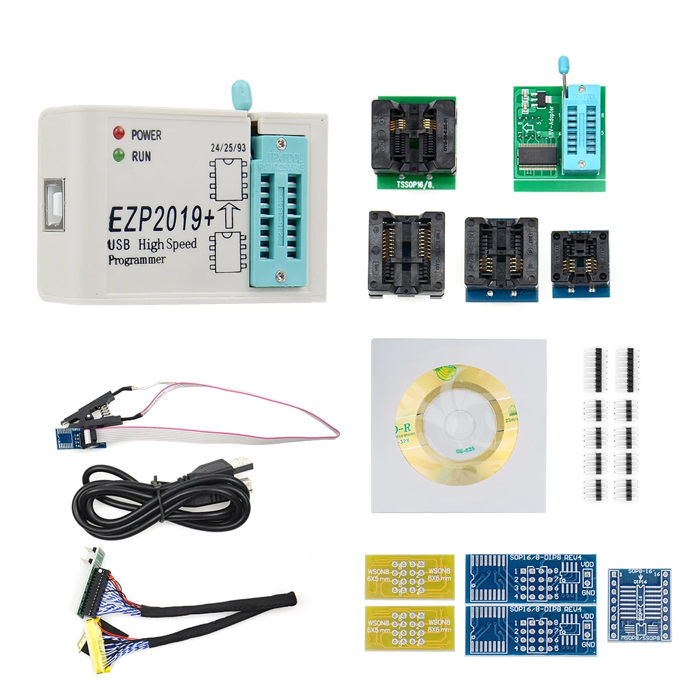 EZP2019 поддерживает WIN7 и 8 64bit Новый высокоскоростной USB SPI программатор 24 25 93 EEPROM Flash