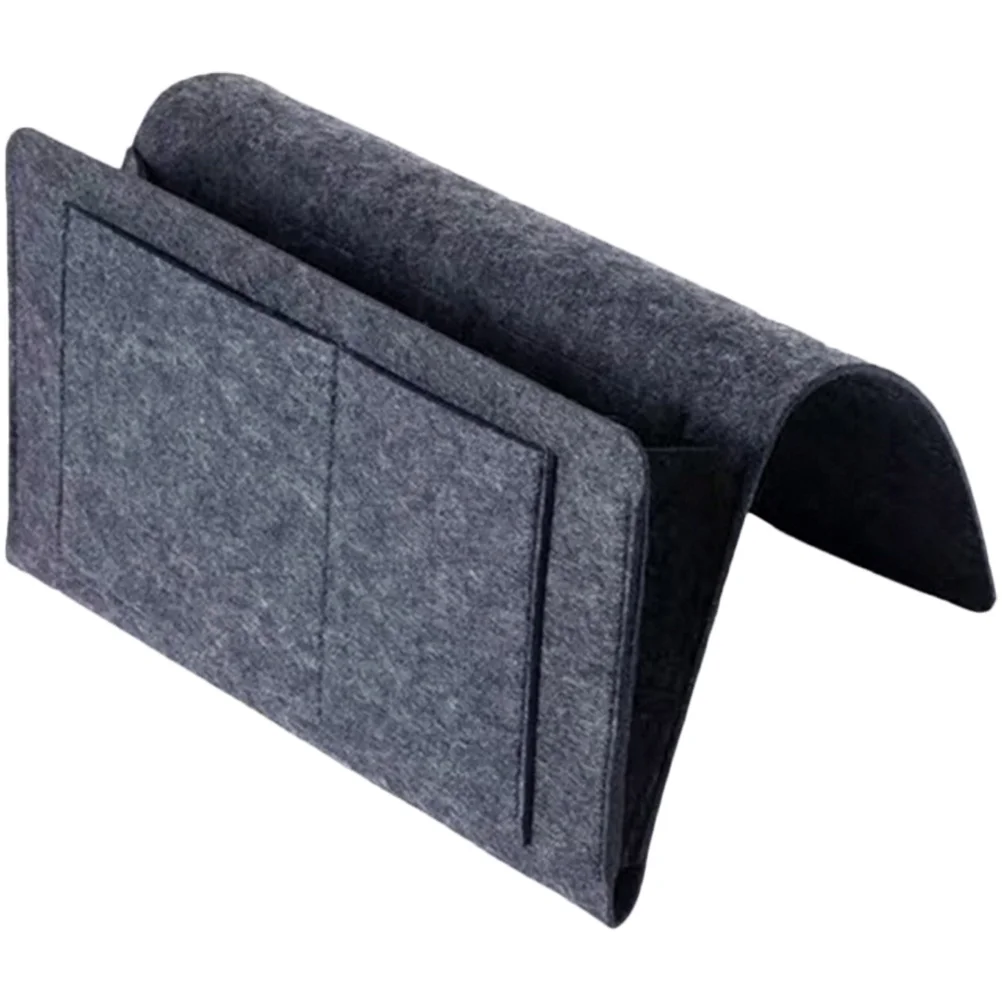 

Bedside Storage Bag Pouch Armrest Organizer Double Layer Bags Sofa Non-woven Fabric Hanger Armchair Home Accents Decor