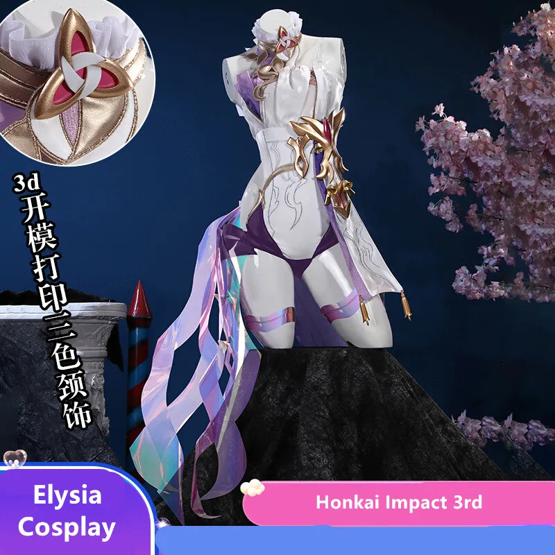 

Game Honkai Impact 3rd Rose Elysia Cosplay Costume Anime Women Sexy One-piece Clothes Role-playing Clothing for 2023 Sizes S-2XL