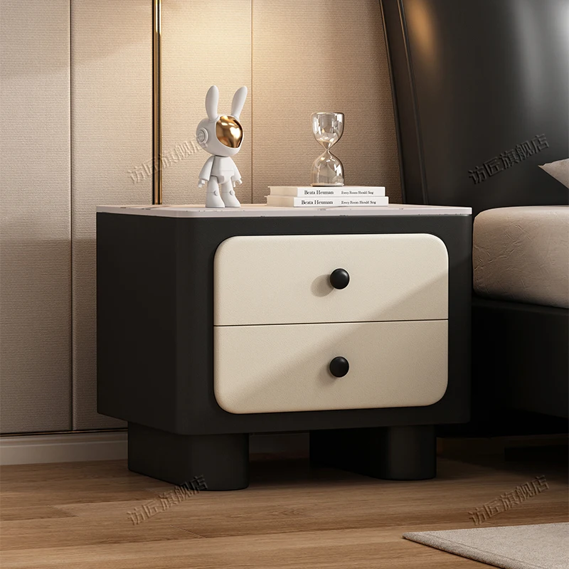 

Rustic Black Italian Nightstands Bedroom Nordic Storage Kids Small Space Bedside Table Aesthetic Center Muebles Home Furniture