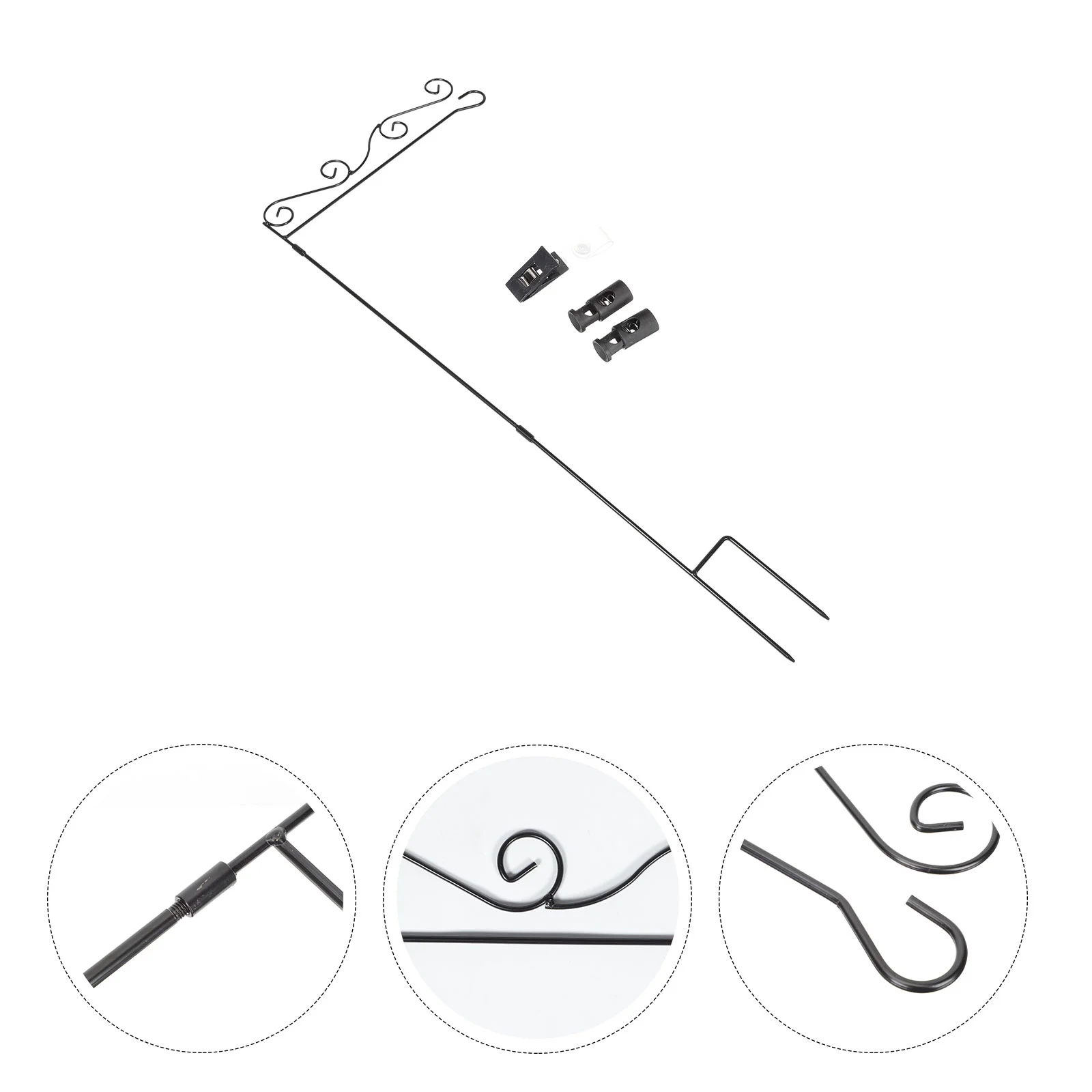 

Flag Pole Garden Flag Accessory Iron Craft Lawn Flag Pole for Replacement Garden Flag Garden Flag Holder