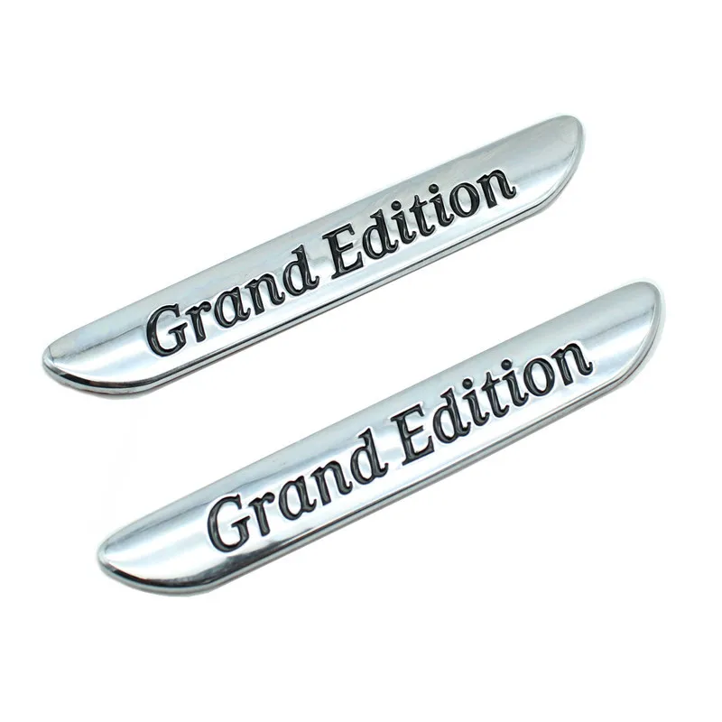 

2pcs Grand Edition Logo Emblem Sticker Car Fender Rear Decal Nameplate Chrome Pair For Mercedes Benz S350L S450L S500