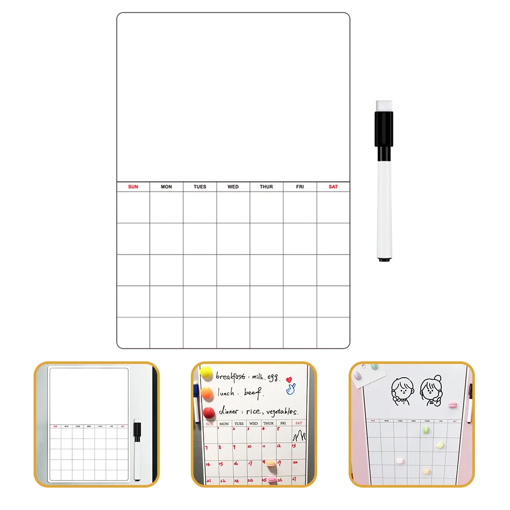 

2 Sets Refrigerator Practical List Note-taking Sticker Writing Board Memo Writing Board for Fridge Kitchen Memo Schedule