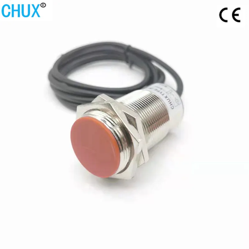 

CHUX 30mm Inductive Proximity Switch AC 220V NO NC Metal Case Flush Shiled Type 10mm Detection Sensor