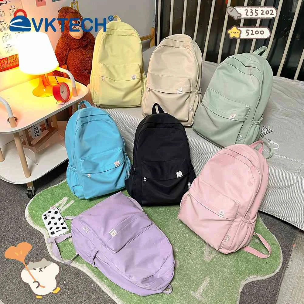 

Fashion Classic Backpack Women Teenager Girls Solid School Bag College Students Large Capacity Book Pack Casual Travel Mochilas