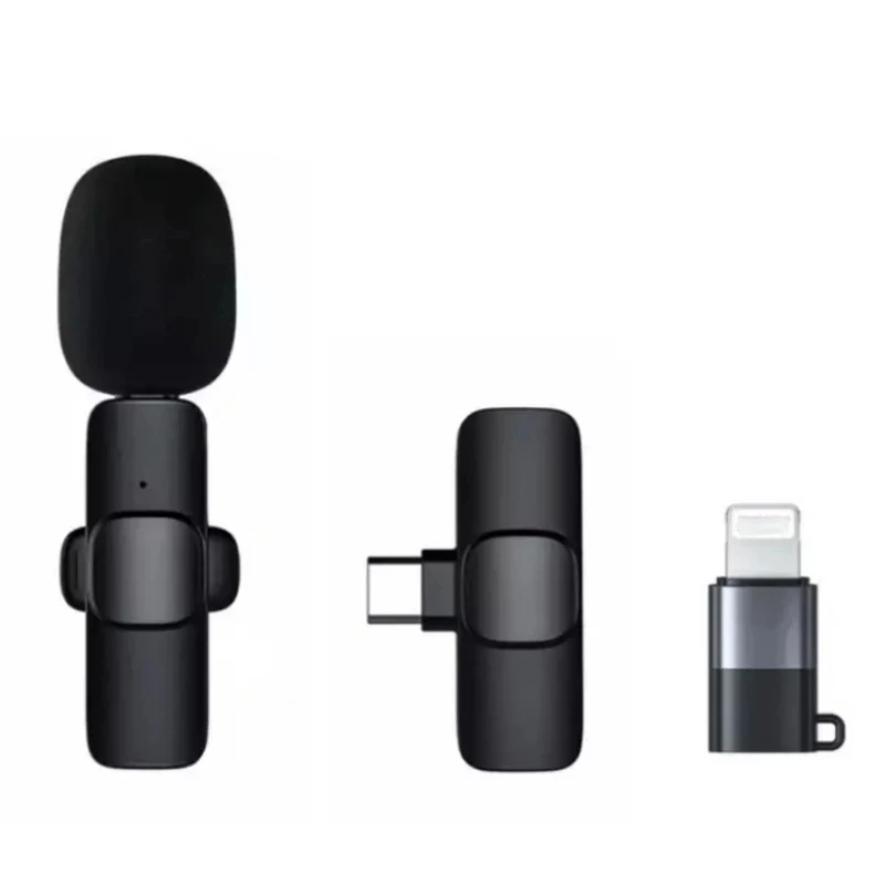 Петличный беспроводной микрофон с петличным отверстием Мини Bluetooth для iPhone Android