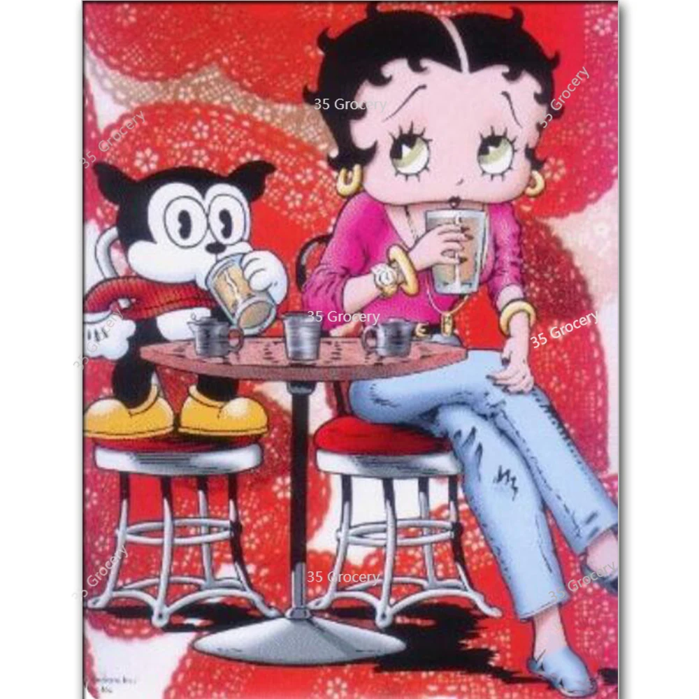 Аниме Декор Бетти боп кукла иллюстрация Бар Кафе винтажный для дома эстетический