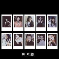 kpop iu polaroid card high quality lomo photo card hand account material self made white frame card collection card fan gifts