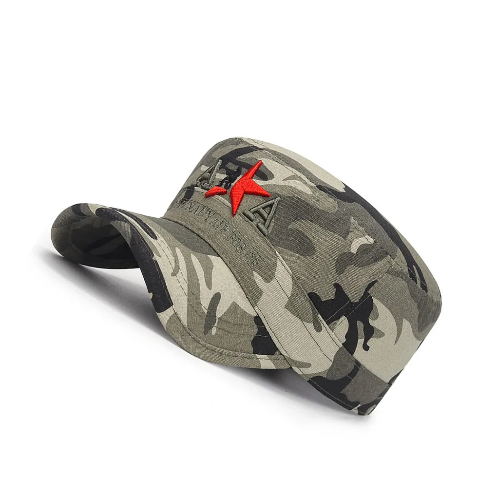 

Уличная портативная камуфляжная шапка, хлопковая кепка с плоским верхом, изысканный внешний вид, солнцезащитные шляпы, Классическая модная кепка для сервиса
