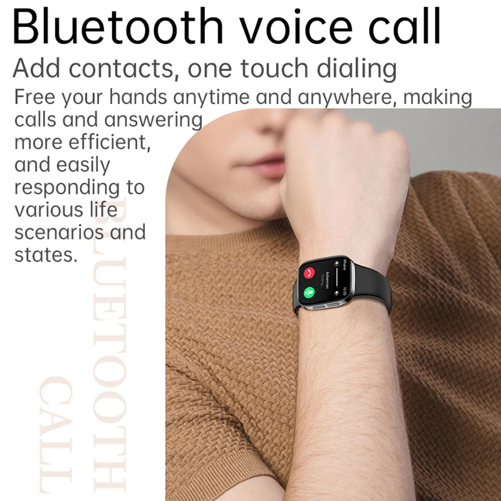Фото Смарт-часы с Bluetooth-вызовом, уровень глюкозы в крови, мужские часы с пульсометром, мониторинг артериального давления, умные часы для здоровья, 100 спортивных режимов №5
