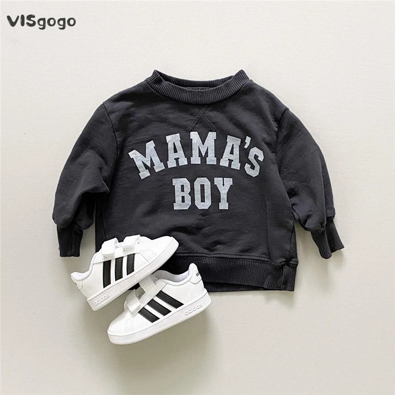 

Txlixc свитшоты с надписью для маленьких девочек и мальчиков, топы, Детская футболка с длинным рукавом и принтом, пуловер, одежда на весну и осе...