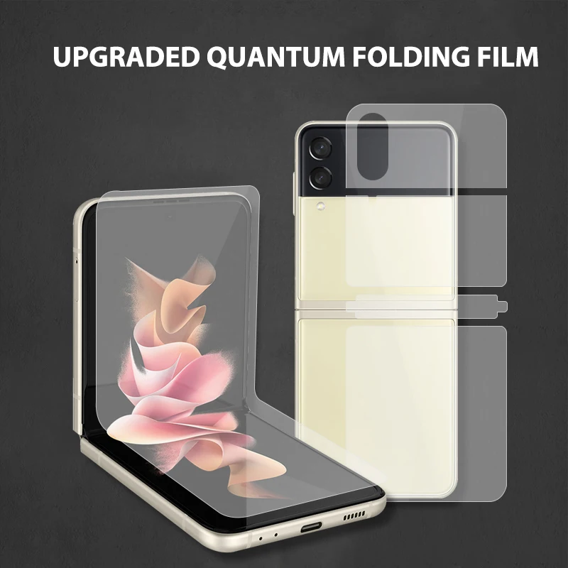 

Защитная пленка 3 в 1 для Galaxy Z Flip3, передняя, задняя, боковая защита экрана для Samsung
