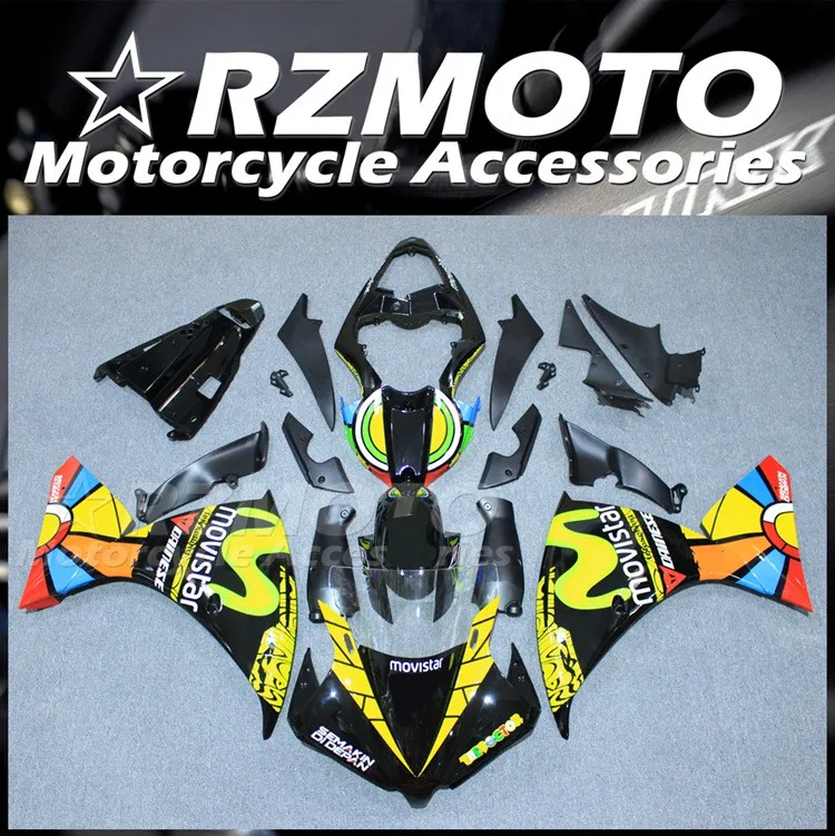 

New ABS Motorcycle Bike Whole Fairings Kit Fit for YAMAHA YZF - R1 2012 2013 2014 12 13 14 Bodywork set Cool Yellow