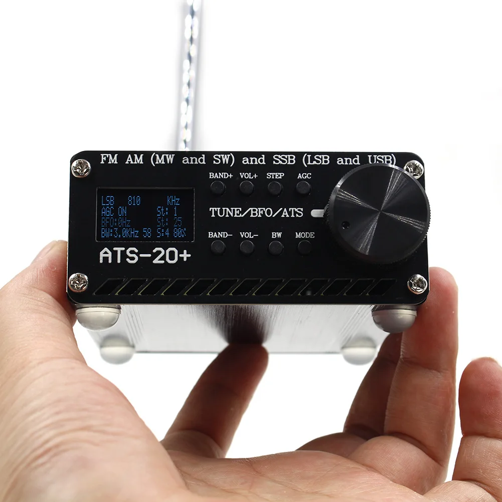 SI4732 ATS-20 + Plus ATS20 V2 радиоприемник FM AM (MW & SW) SSB (LSB и USB) с батареей антенной динамиком