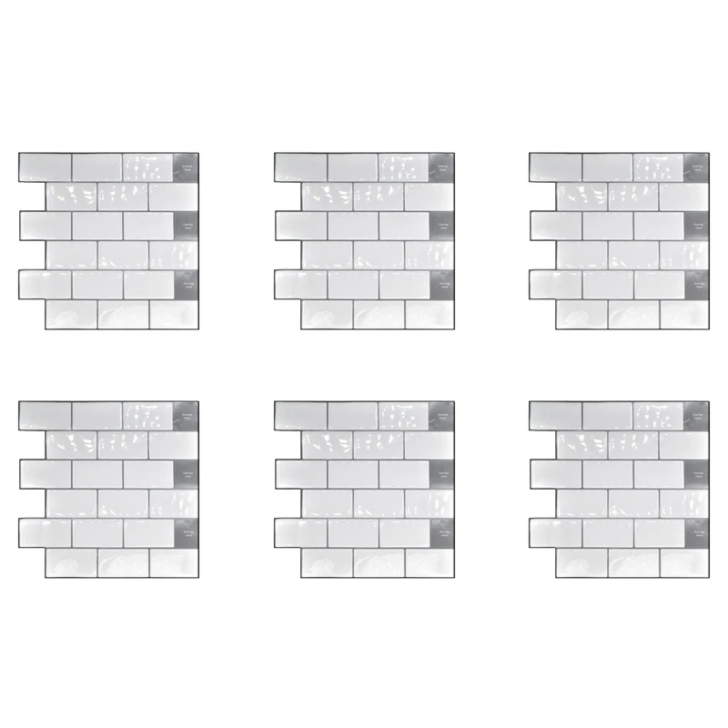 

Hot Peel And Stick Backsplash 10X10 Inch Removable 3D Subway Wall Tiles (Pack Of 24),For Kitchen Or Bathroom