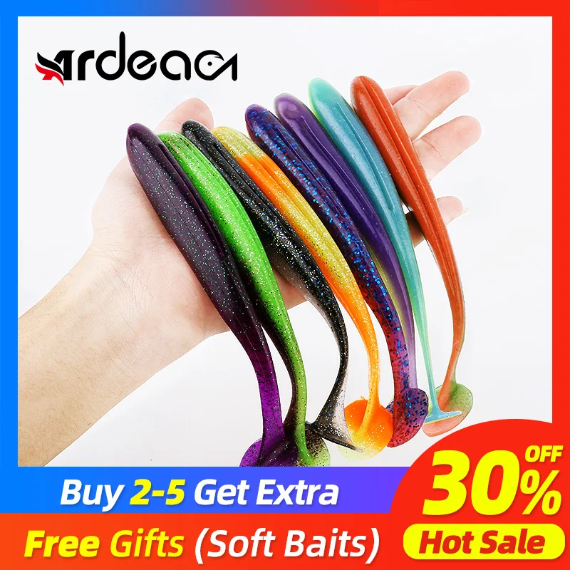 Ardae fishing lure Easy Shiner 110mm T-tail Wobblers Silicone relax shark Artificial Double Color Baits bass perch leurre souple