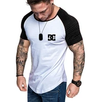2022 summer new mens solid color t shirt mens business casual o neck basic t shirt mens high quality classic sports top