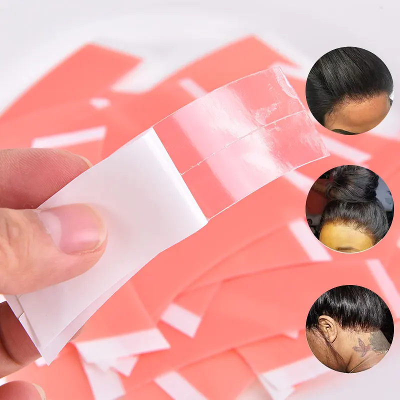

36pcs Pink Double Side Tape Wig Tape Arc Double Sided Tape For Toupee Wig Adhesive