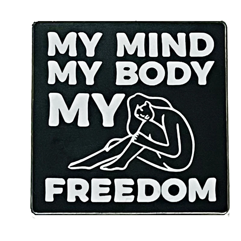 

C4045 My Mind My Body My Freedom Quote Women's Brooch on Clothes Lapel Pins for Backpack Enamel Pins Decorative Badges Jewelry