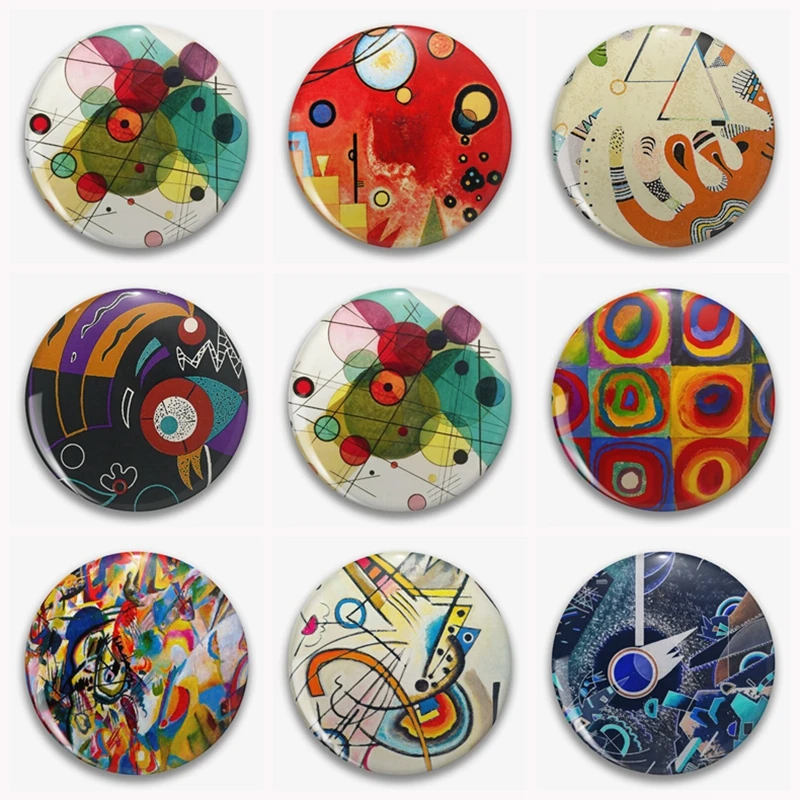 Художественная серия Wassily Kandinsky красочные геометрические значки украшение
